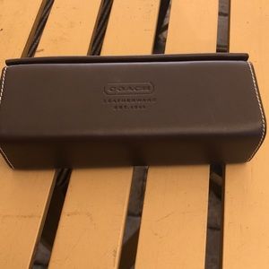 Coach Brown Leather Sunglasses Case, tiny scratch on back of case see photo.